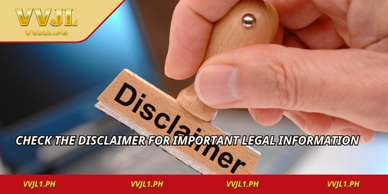 Check the disclaimer for important legal information